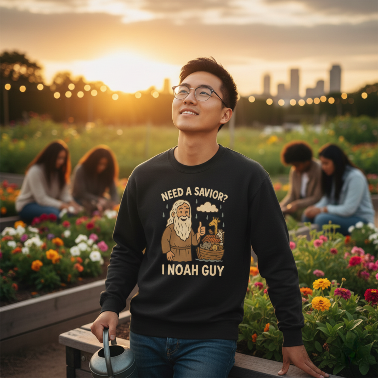 "Need a Savior? I Noah Guy." - Christian Sweatshirt - Unisex