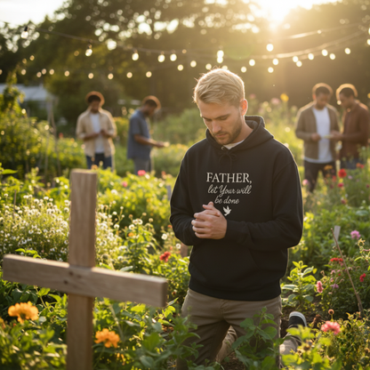"Father Let Your Will Be Done" Hoodie - Unisex Heavy Blend Christian Hoodie for Relaxation & Faith