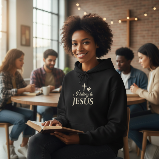 “I Belong to Jesus” Religious Hoodie – Unisex Pullover for Identity and Inspiration
