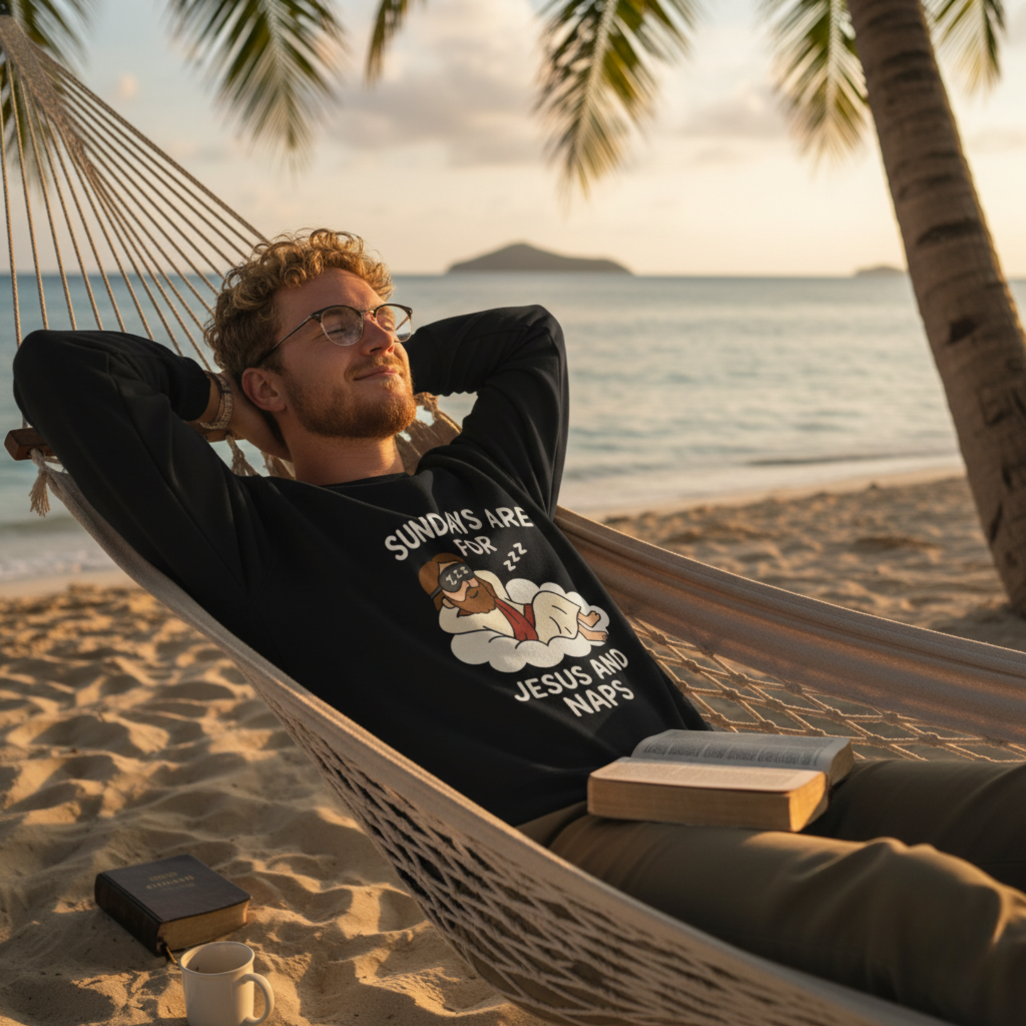 “Sundays Are for Jesus and Naps” Crewneck Sweatshirt – Cozy Religious Weekend Wear