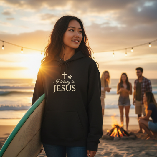 “I Belong to Jesus” Religious Hoodie – Unisex Pullover for Identity and Inspiration