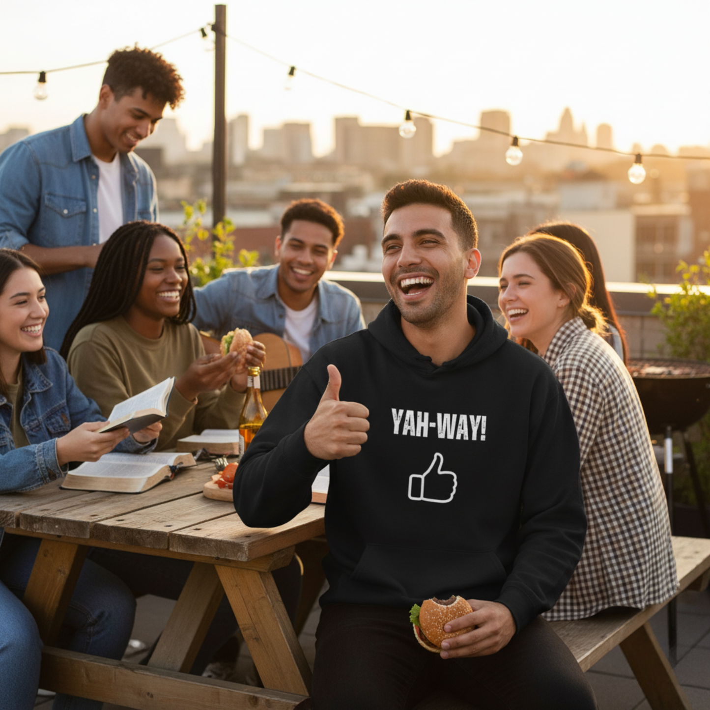 “Yah-Way!” Religious Hoodie – Unisex Pullover for Pun-Loving Believers
