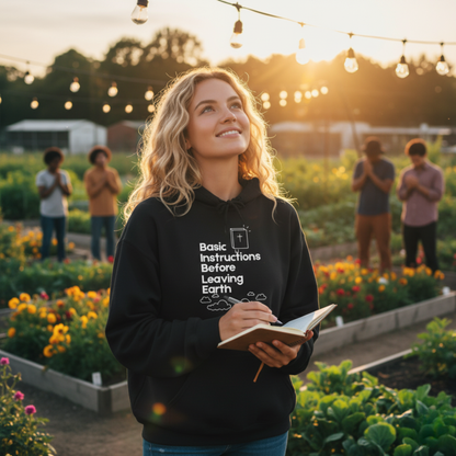 “Basic Instructions Before Leaving Earth” Religious Acronym Hoodie – Unisex Faith-Inspired Pullover