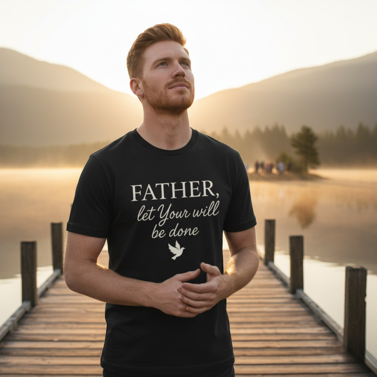 "Father Let Your Will Be Done". Unisex Jersey Short Sleeve Tee - Casual Christian Graphic Shirt for Positive Vibes