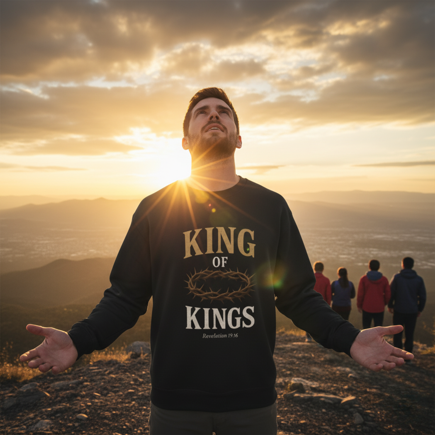 “King of Kings” Crewneck Sweatshirt – Classic Religious Apparel