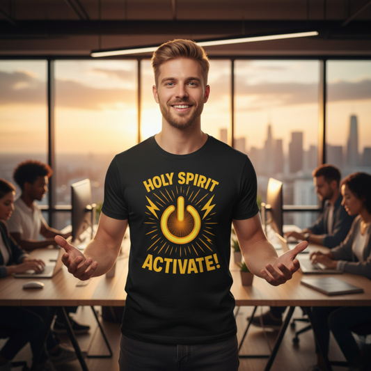 "Holy Spirit Activate" . Unisex Jersey Short Sleeve Tee - Casual Christian Graphic Shirt for Positive Vibes