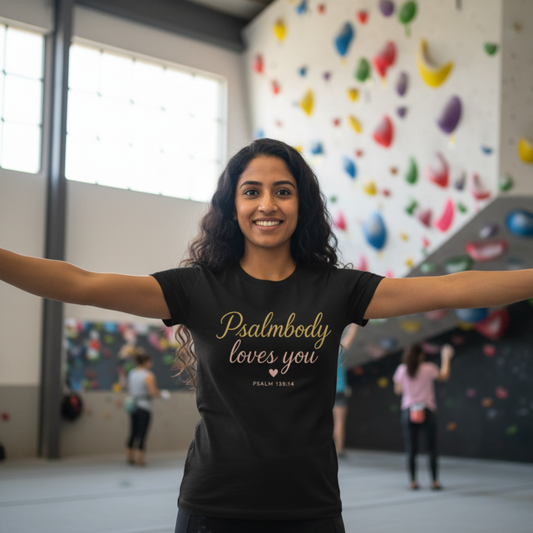 "Psalmbody Loves You" . Unisex Jersey Short Sleeve Tee - Casual Christian Graphic Shirt for Positive Vibes
