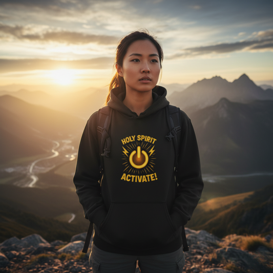"Holy Spirit Activate" Hoodie - Unisex Heavy Blend Christian Sweatshirt for Relaxation & Faith
