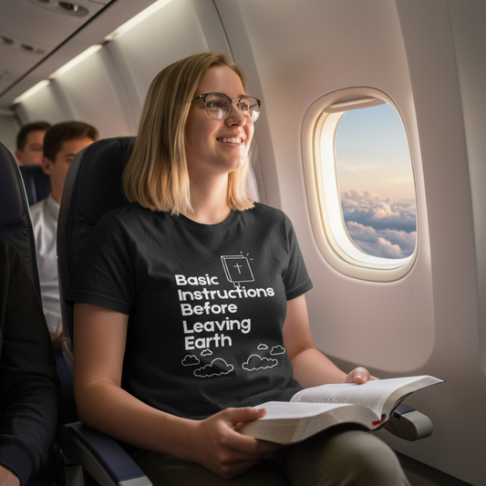 “Basic Instructions Before Leaving Earth” Religious Acronym Tee – Unisex Jersey T-Shirt