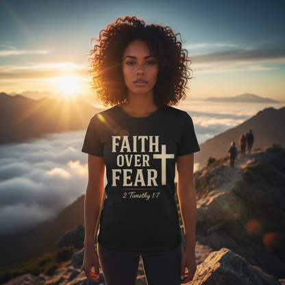 “Faith Over Fear” Religious T-Shirt – Bold Statement of Trust in God