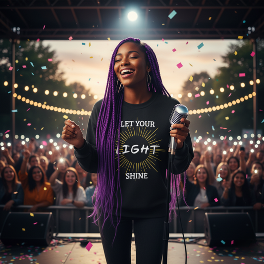 “Let Your Light Shine” Crewneck Sweatshirt – Cozy and Inspirational Religious Apparel