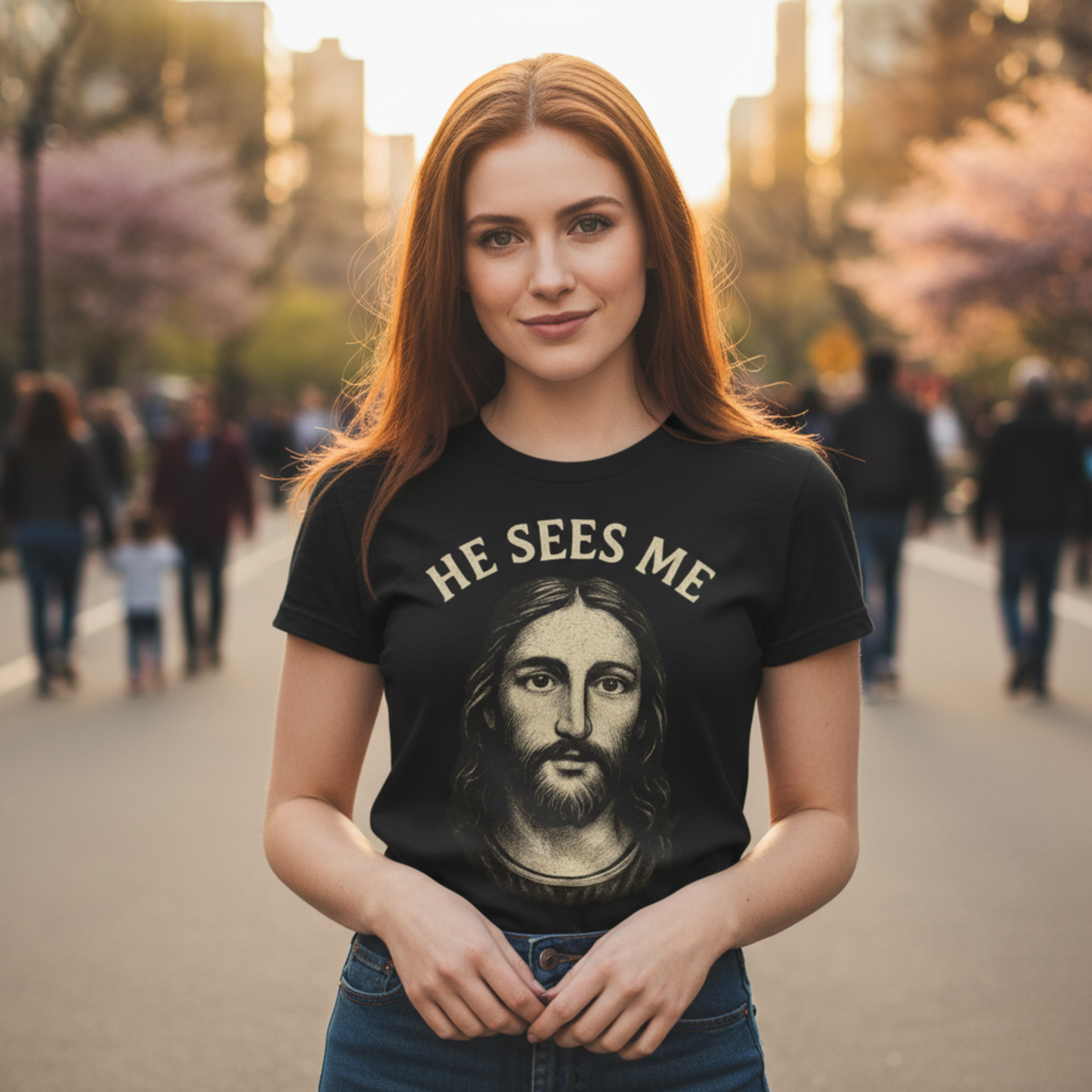 “He Sees Me” Religious T-Shirt – Faith-Inspired Reminder of God’s Presence