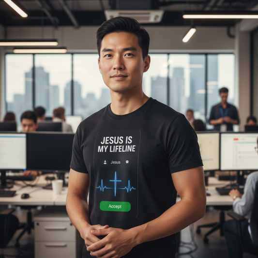 “Jesus Is My Lifeline” Religious T-Shirt – Faith-Filled Message of Hope