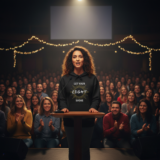 “Let Your Light Shine” Religious Hoodie – Unisex Pullover for Bold Faith Expression