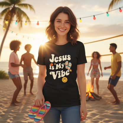 “Jesus Is My Vibe” Religious T-Shirt – Stylish Faith Statement