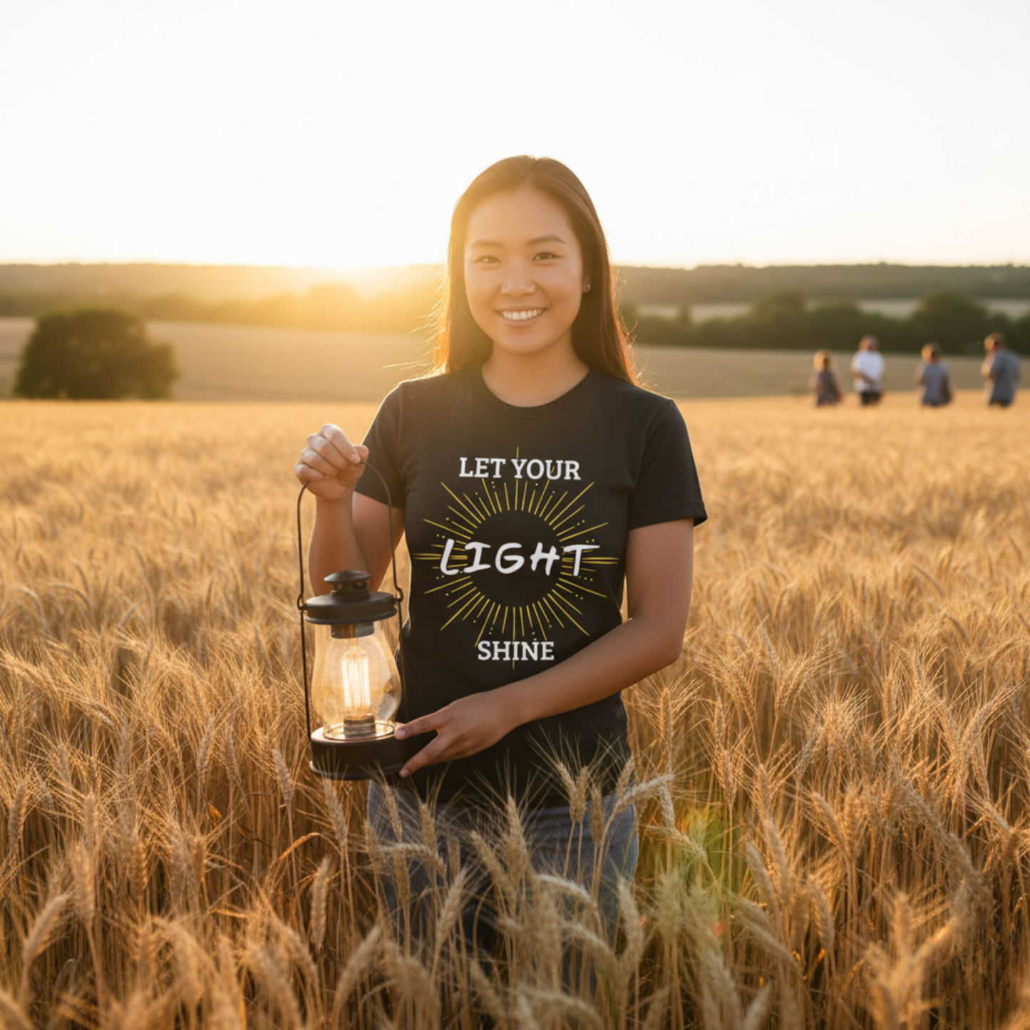 “Let Your Light Shine” Religious T-Shirt – Uplifting Faith Message