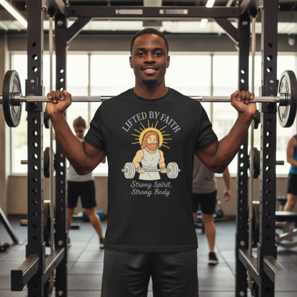 “Lifted by Faith” Religious T-Shirt – Strength & Spiritual Motivation