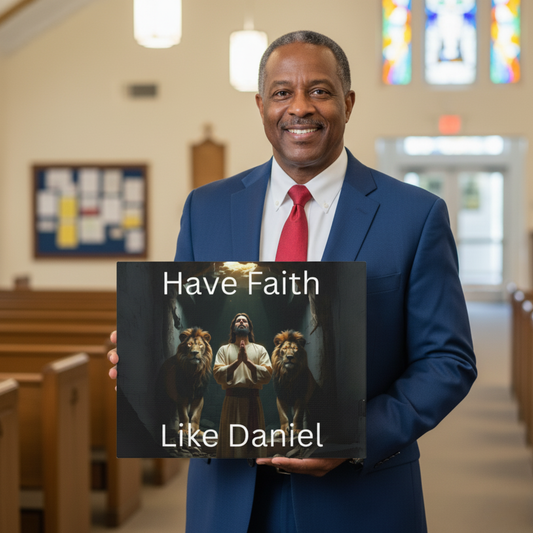 Inspirational Christian Wall Art - "Have Faith Like Daniel" Matte Canvas