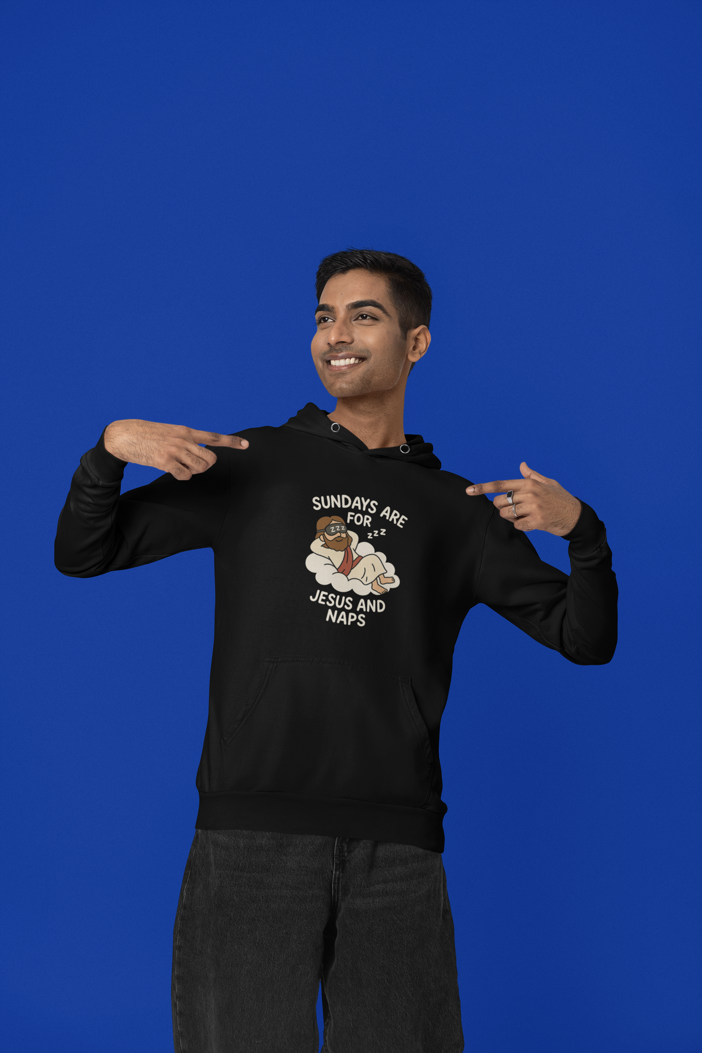 “Sundays Are for Jesus and Naps” Religious Hoodie – Unisex Pullover for Faith & Relaxation